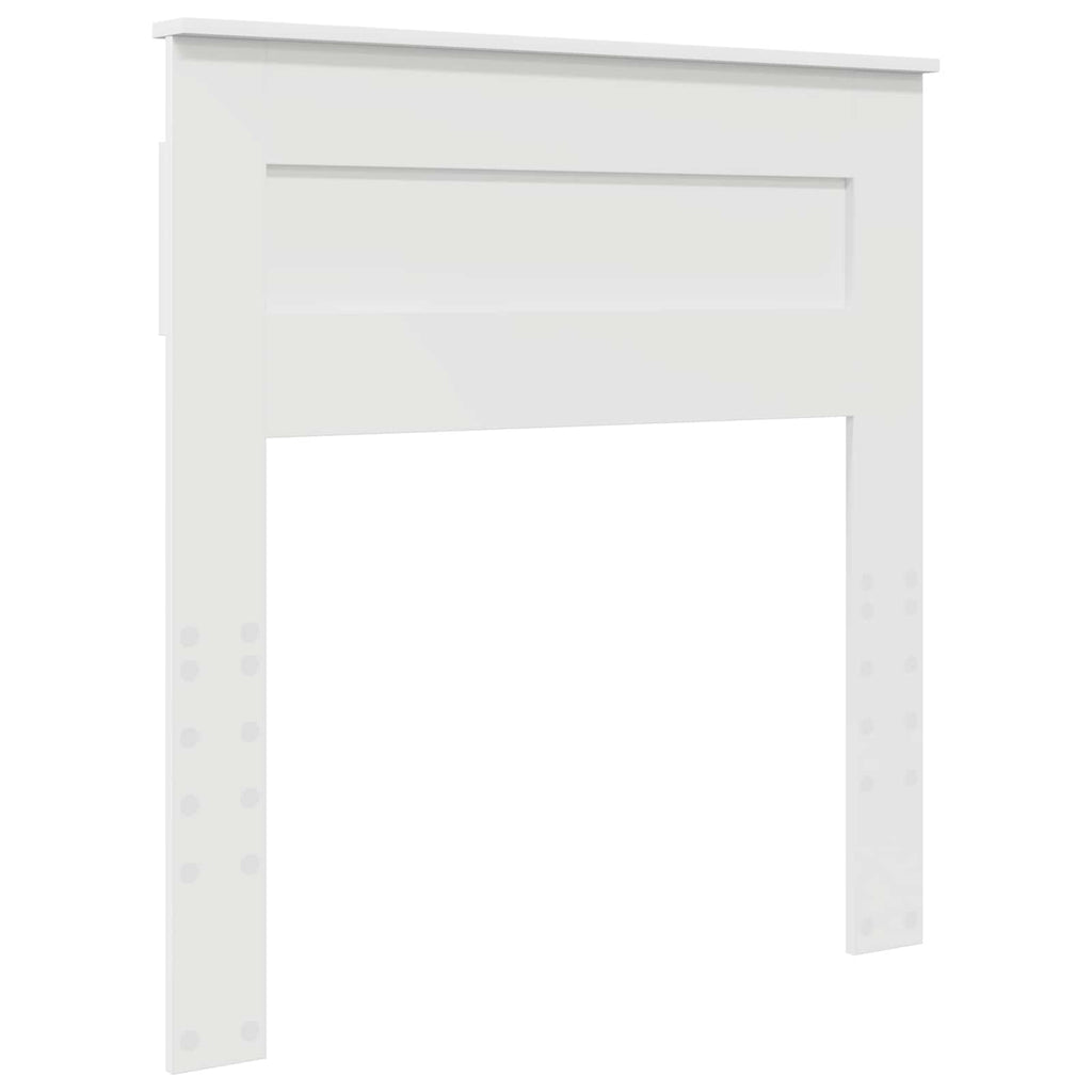 vidaXL Ramka łóżka Z zagłówkiem Biały 75 x 190 cm Lite drewno sosnowe