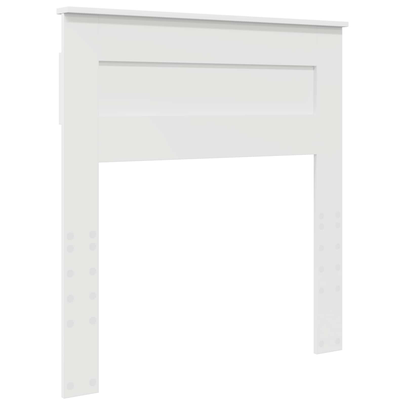 vidaXL Ramka łóżka Z zagłówkiem Biały 75 x 190 cm Lite drewno sosnowe