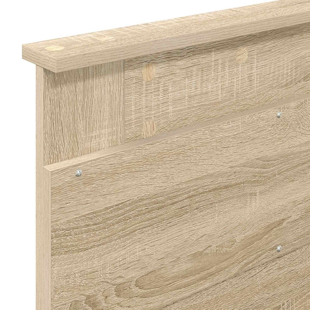 vidaXL Ramka łóżka Dąb Sonoma 75 x 190 cm Lite drewno sosnowe