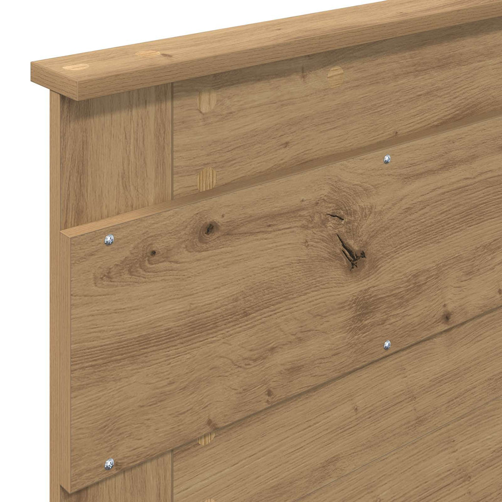 vidaXL Ramka łóżka Dąb rzemieślniczy 75 x 190 cm Lite drewno sosnowe