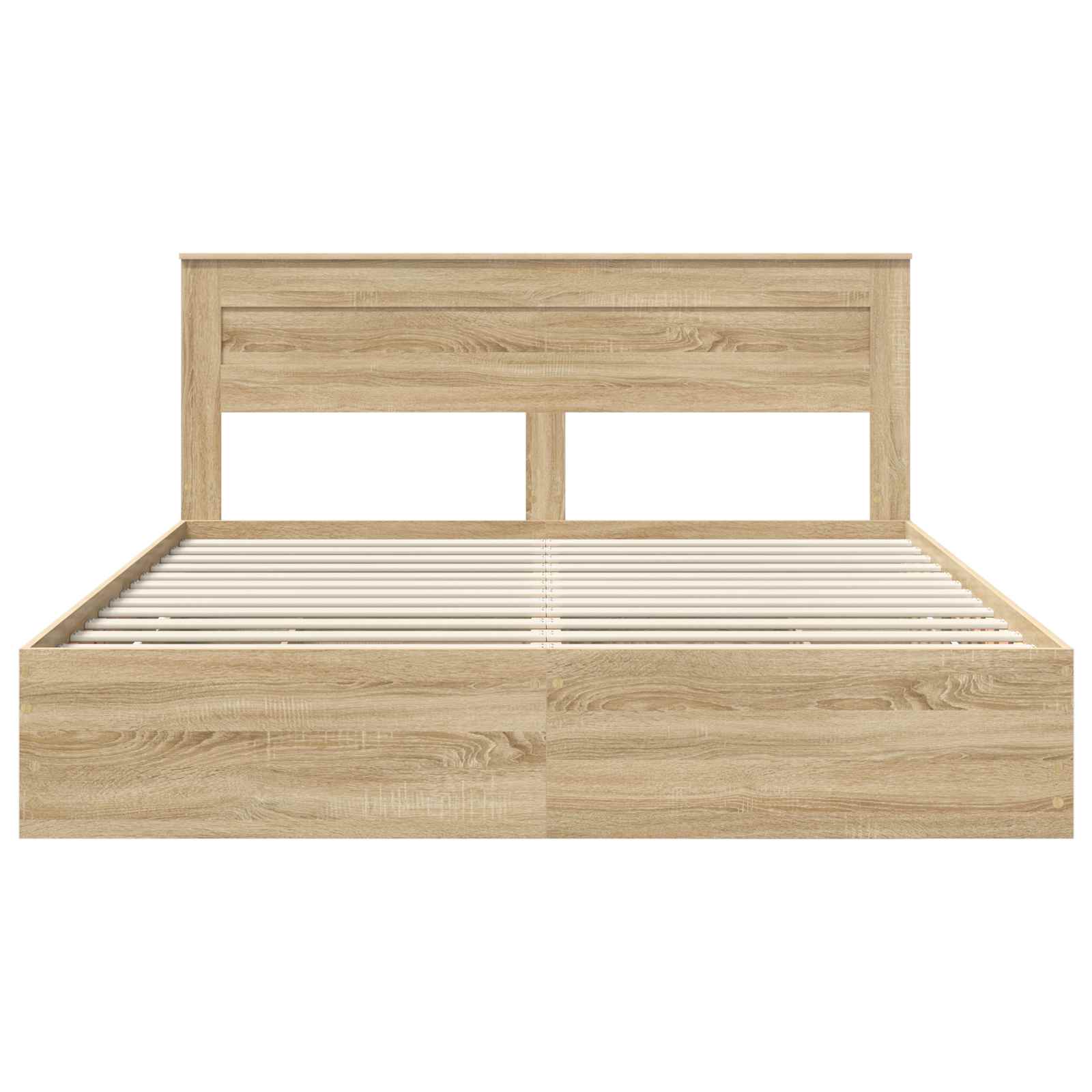 vidaXL Ramka łóżka Dąb Sonoma 200 x 200 cm Drewno inżynieryjne