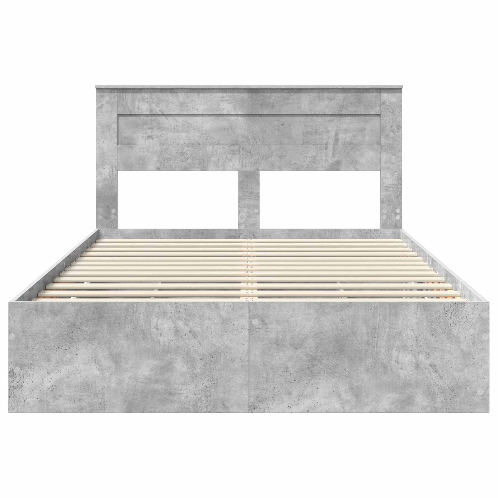 vidaXL Ramka łóżka Betonowy szary 140 x 190 cm Drewno inżynieryjne