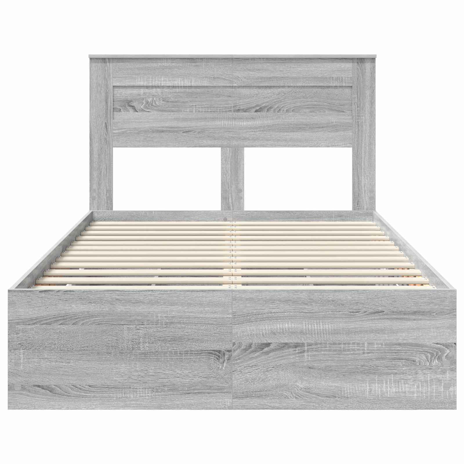 vidaXL Ramka łóżka Szary Sonoma 120 x 190 cm Drewno inżynieryjne