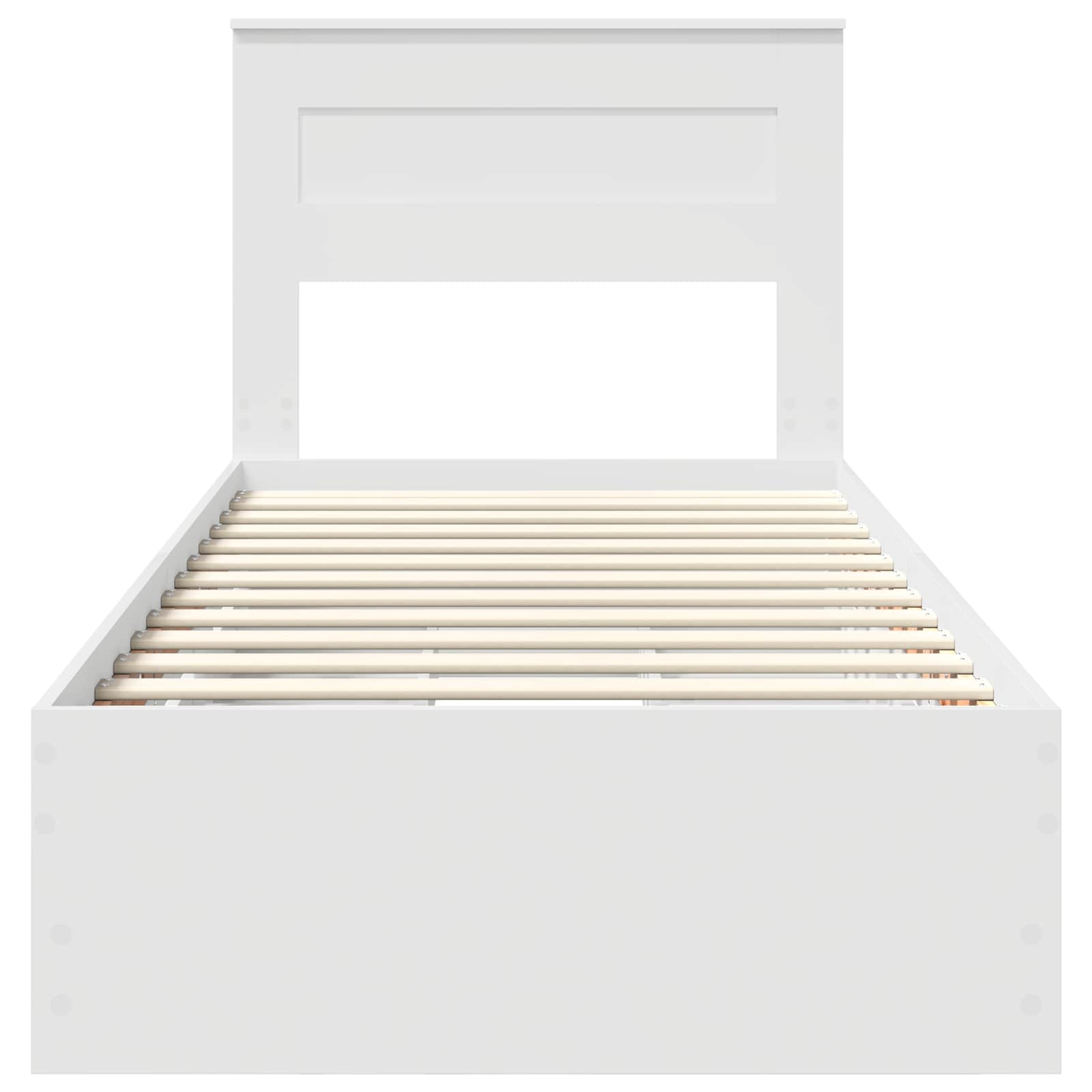vidaXL Ramka łóżka z szufladą Biały 100 x 200 cm Drewno inżynieryjne