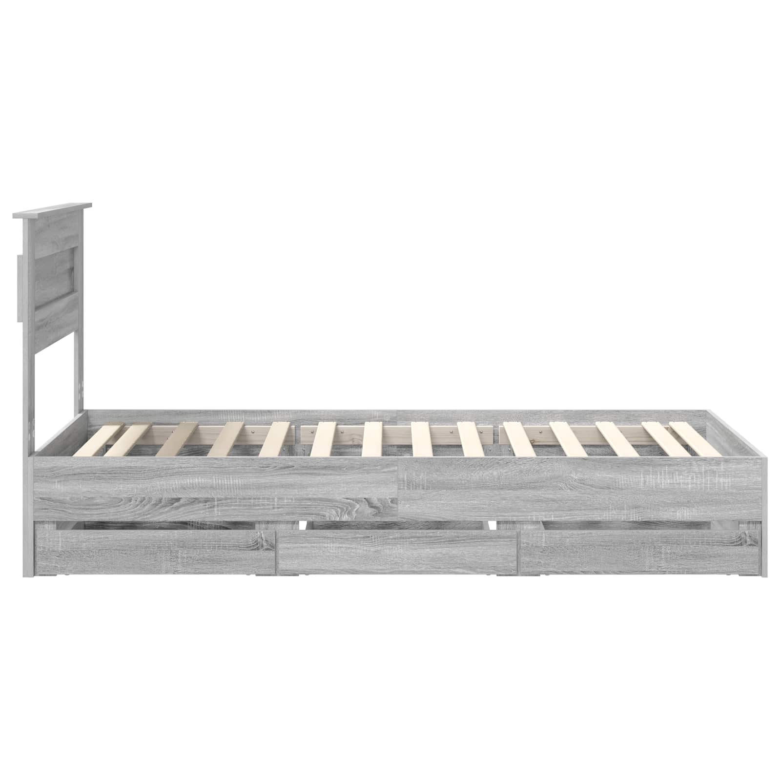 vidaXL Ramka łóżka Szary Sonoma 75 x 190 cm Drewno inżynieryjne