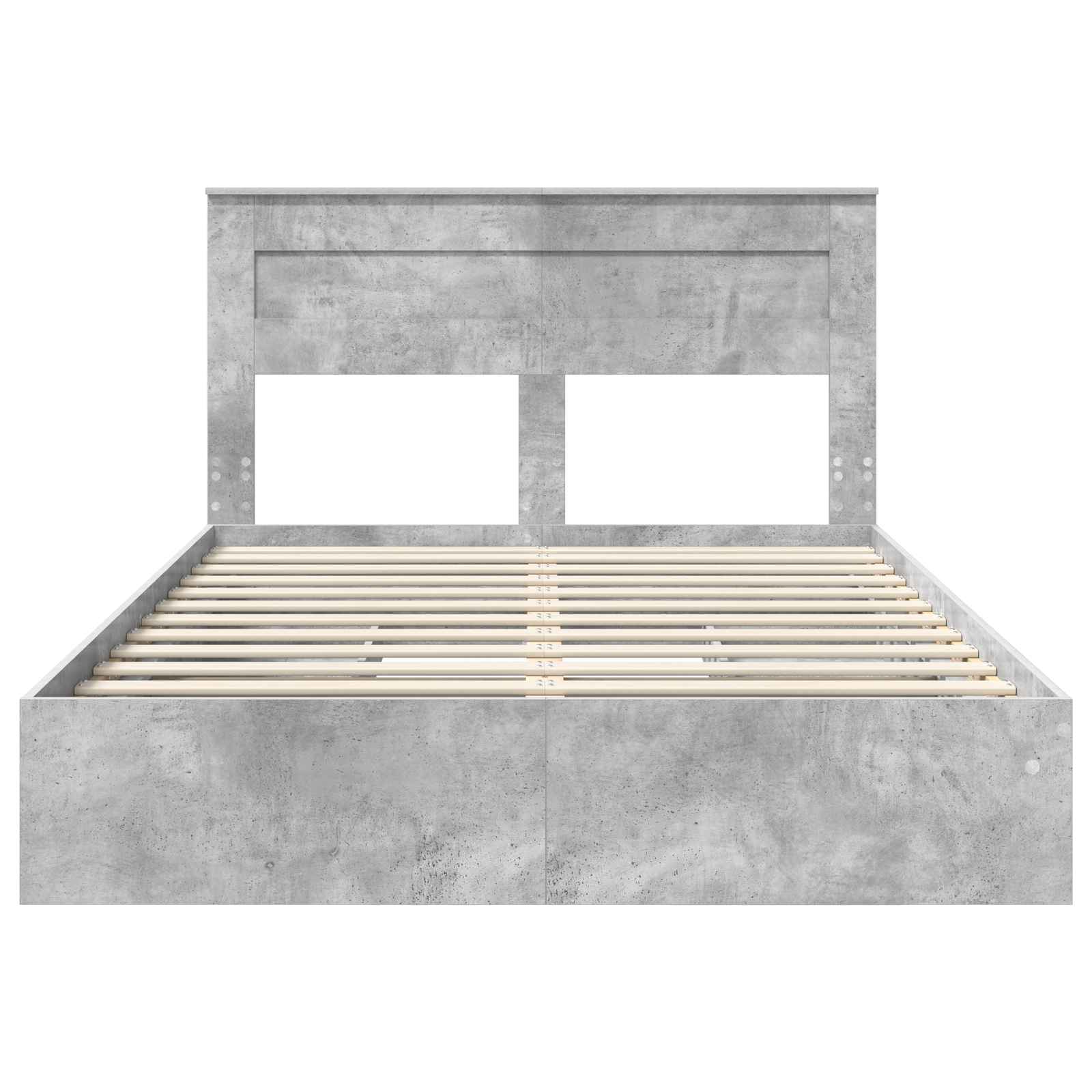 vidaXL Łóżko z miejscem do przechowywania Betonowy szary 150 x 200 cm