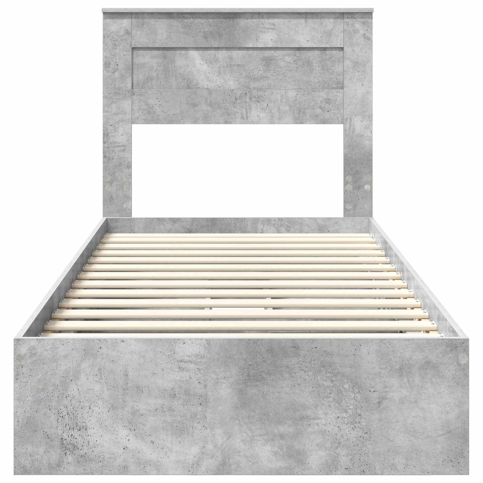 vidaXL Łóżko z miejscem do przechowywania Betonowy szary 90 x 190 cm