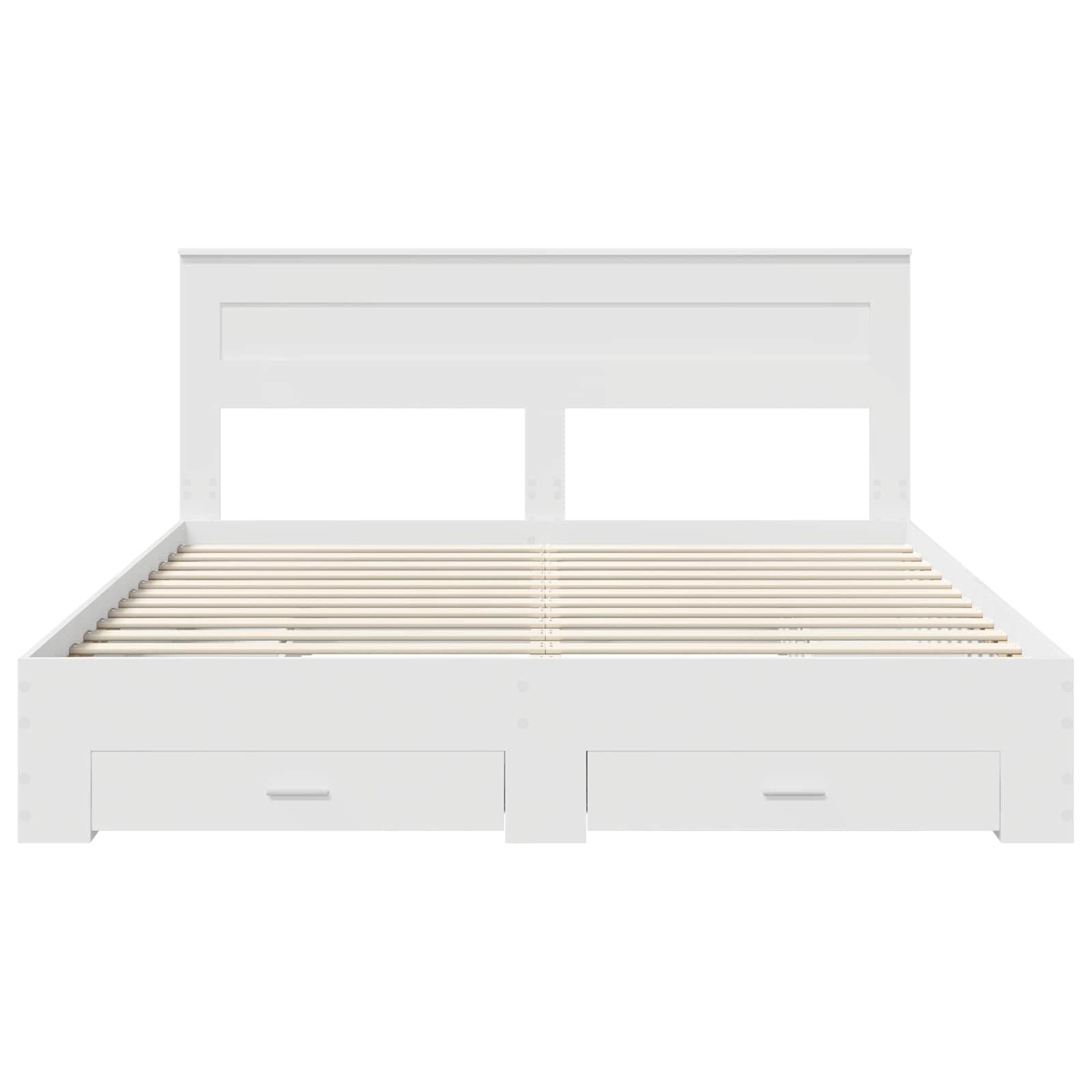 vidaXL Ramka łóżka Biały 180 x 200 cm Materiał drewnopochodny