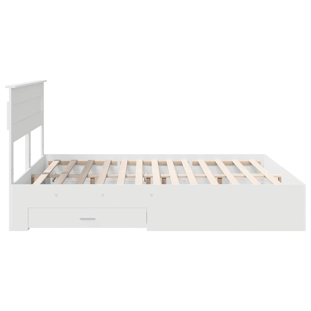 vidaXL Ramka łóżka Biały 180 x 200 cm Materiał drewnopochodny