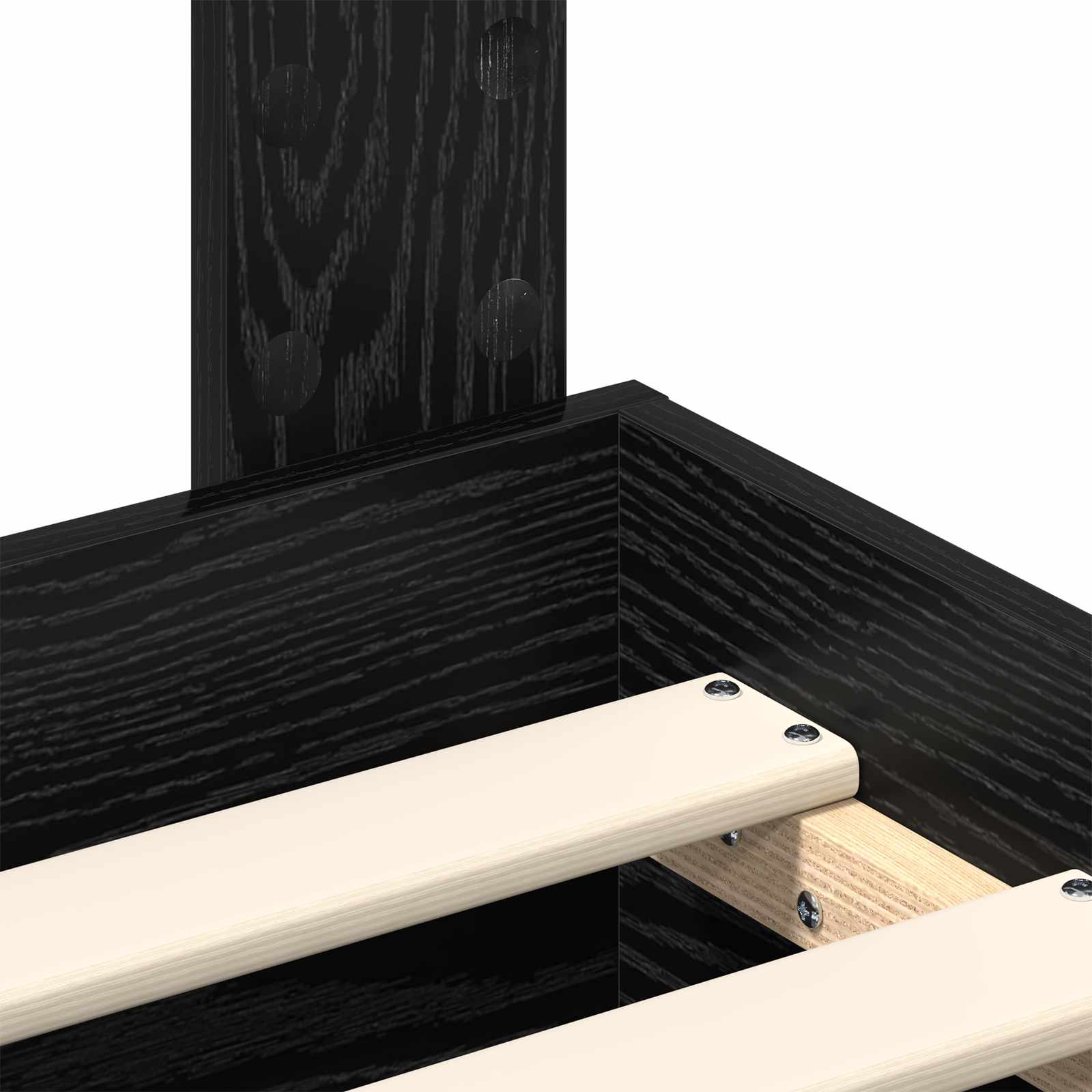 vidaXL Ramka łóżka Czarny Dąb 180 x 200 cm Materiał drewnopochodny