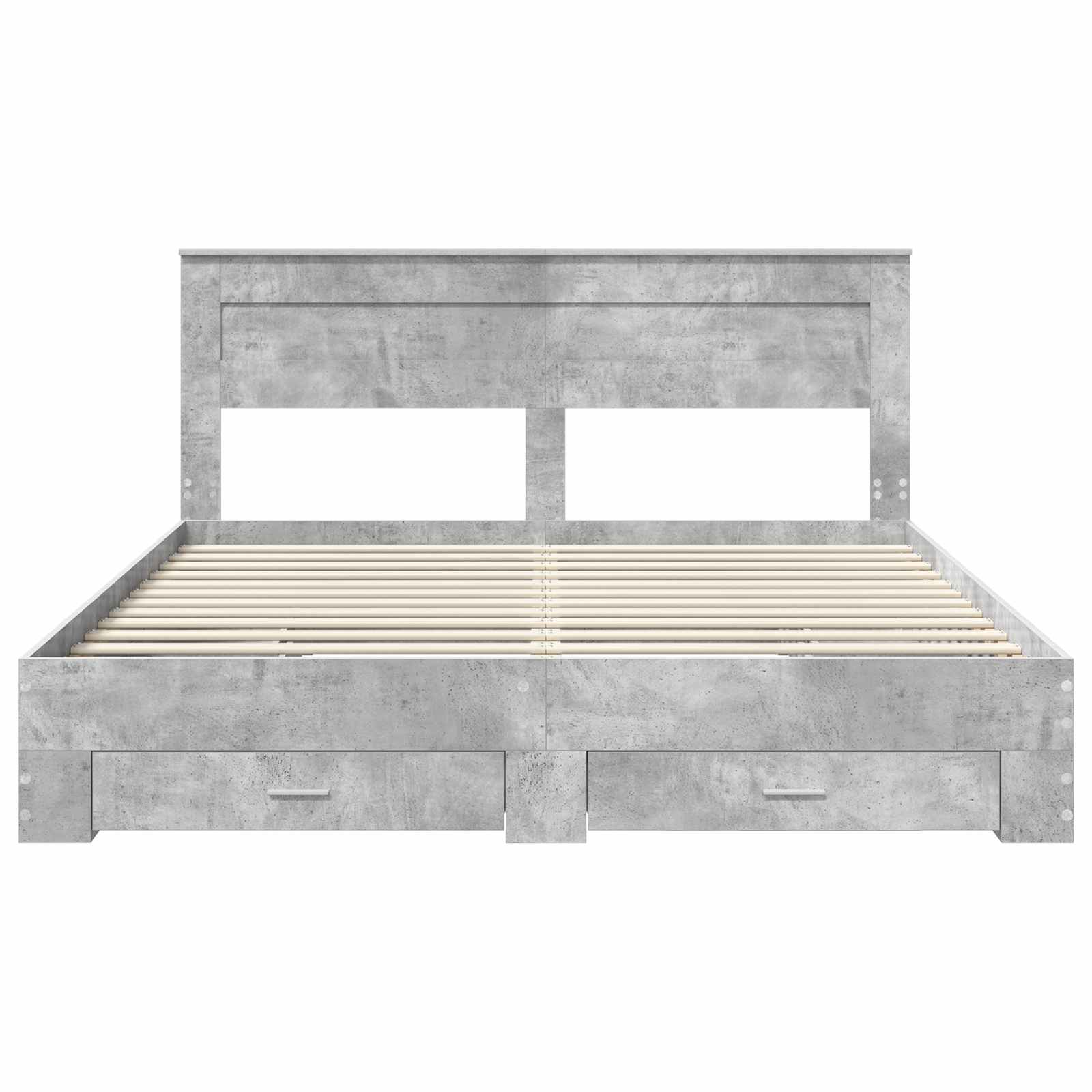 vidaXL Ramka łóżka Betonowy szary 180 x 200 cm Materiał drewnopochodny
