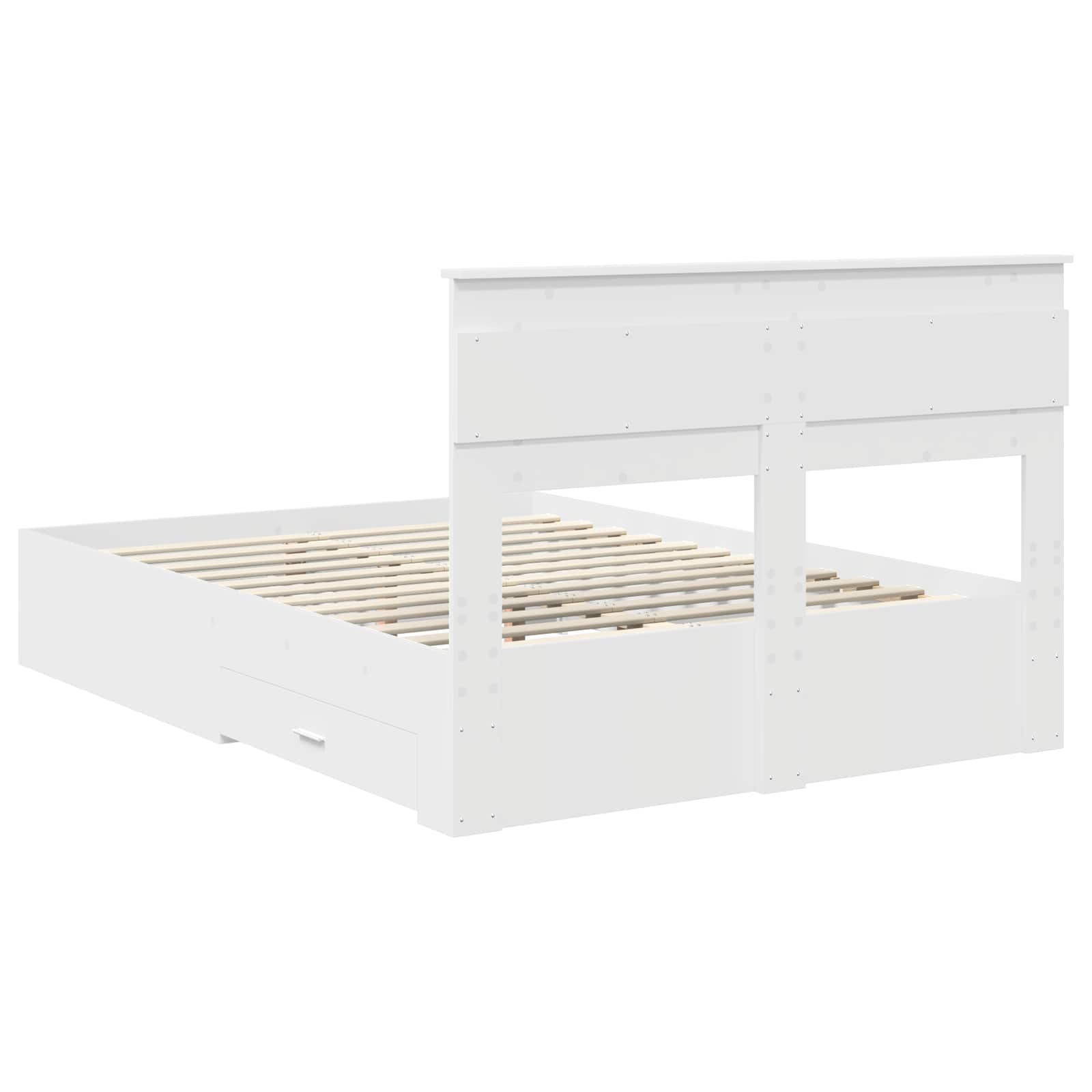 vidaXL Ramka łóżka Biały 160 x 200 cm Materiał drewnopochodny