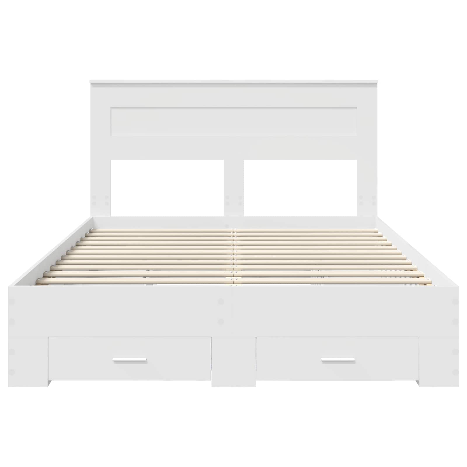 vidaXL Ramka łóżka Biały 160 x 200 cm Materiał drewnopochodny