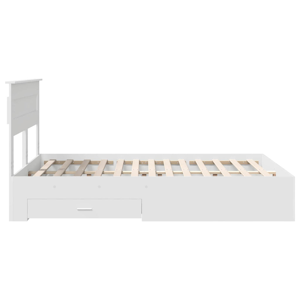 vidaXL Ramka łóżka Biały 160 x 200 cm Materiał drewnopochodny