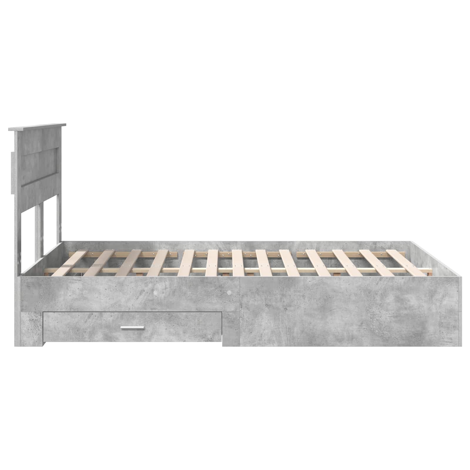 vidaXL Ramka łóżka Betonowy szary 160 x 200 cm Materiał drewnopochodny
