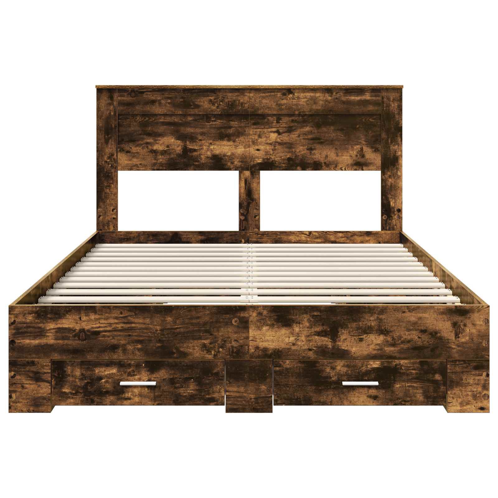 vidaXL Ramka łóżka Dąb wędzony 150 x 200 cm Materiał drewnopochodny