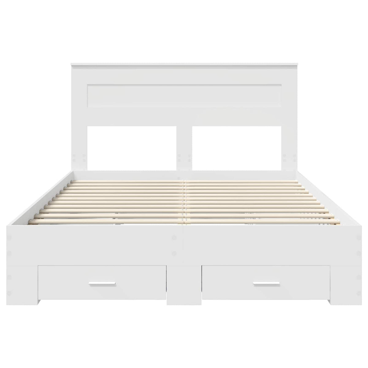 vidaXL Ramka łóżka z szufladą Biały 140 x 190 cm Drewno inżynieryjne