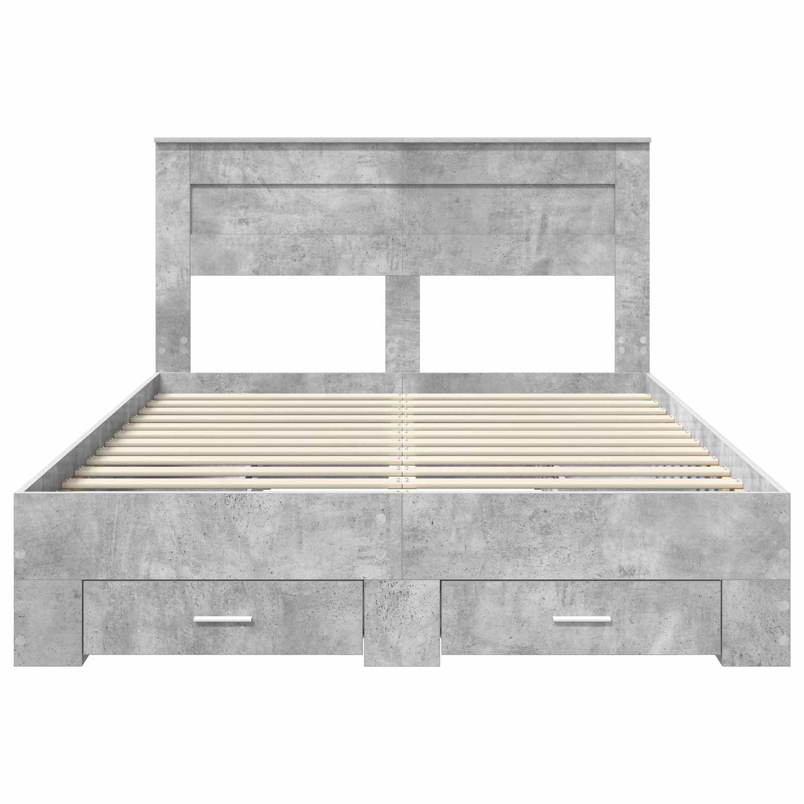vidaXL Ramka łóżka Betonowy szary 140 x 190 cm Materiał drewnopochodny