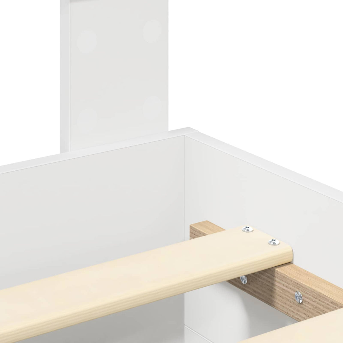 vidaXL Ramka łóżka z szufladą Biały 140 x 200 cm Drewno inżynieryjne