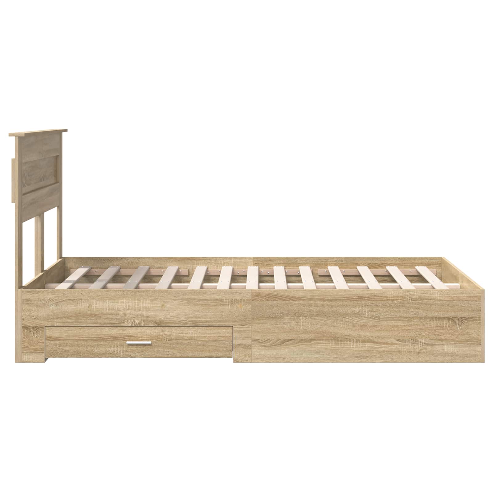 vidaXL Ramka łóżka Dąb Sonoma 120 x 200 cm Materiał drewnopochodny