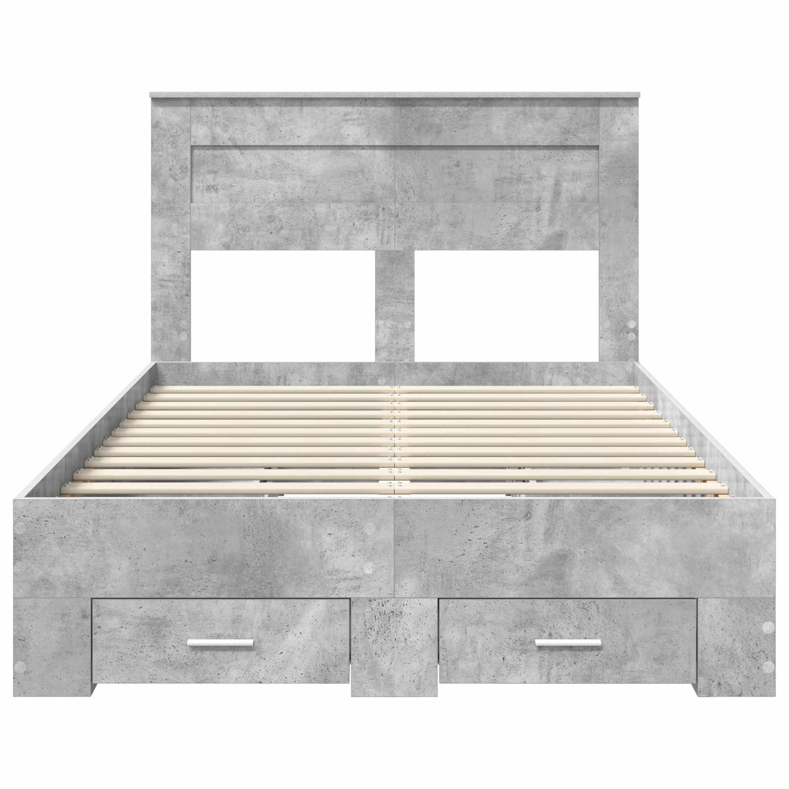 vidaXL Ramka łóżka Betonowy szary 120 x 200 cm Materiał drewnopochodny