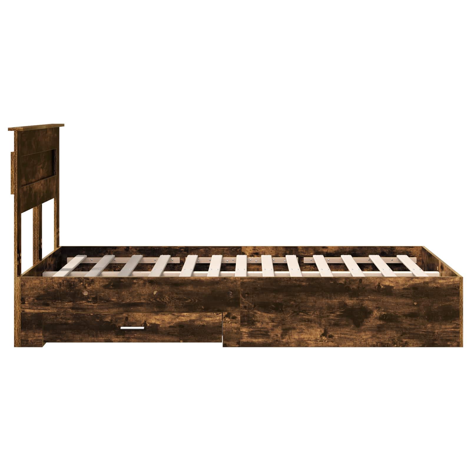 vidaXL Ramka łóżka Dąb wędzony 120 x 200 cm Materiał drewnopochodny