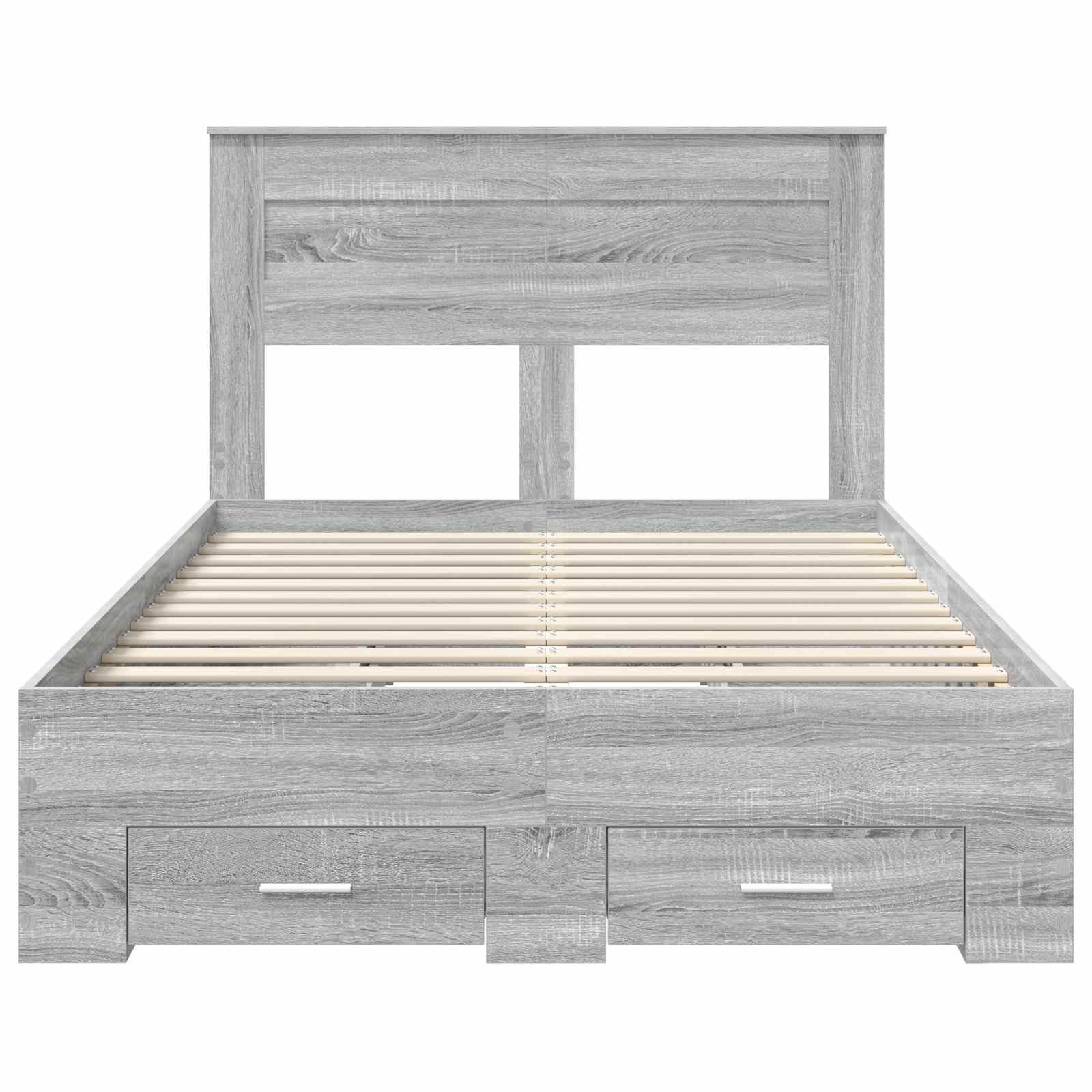 vidaXL Ramka łóżka Szary Sonoma 120 x 200 cm Materiał drewnopochodny