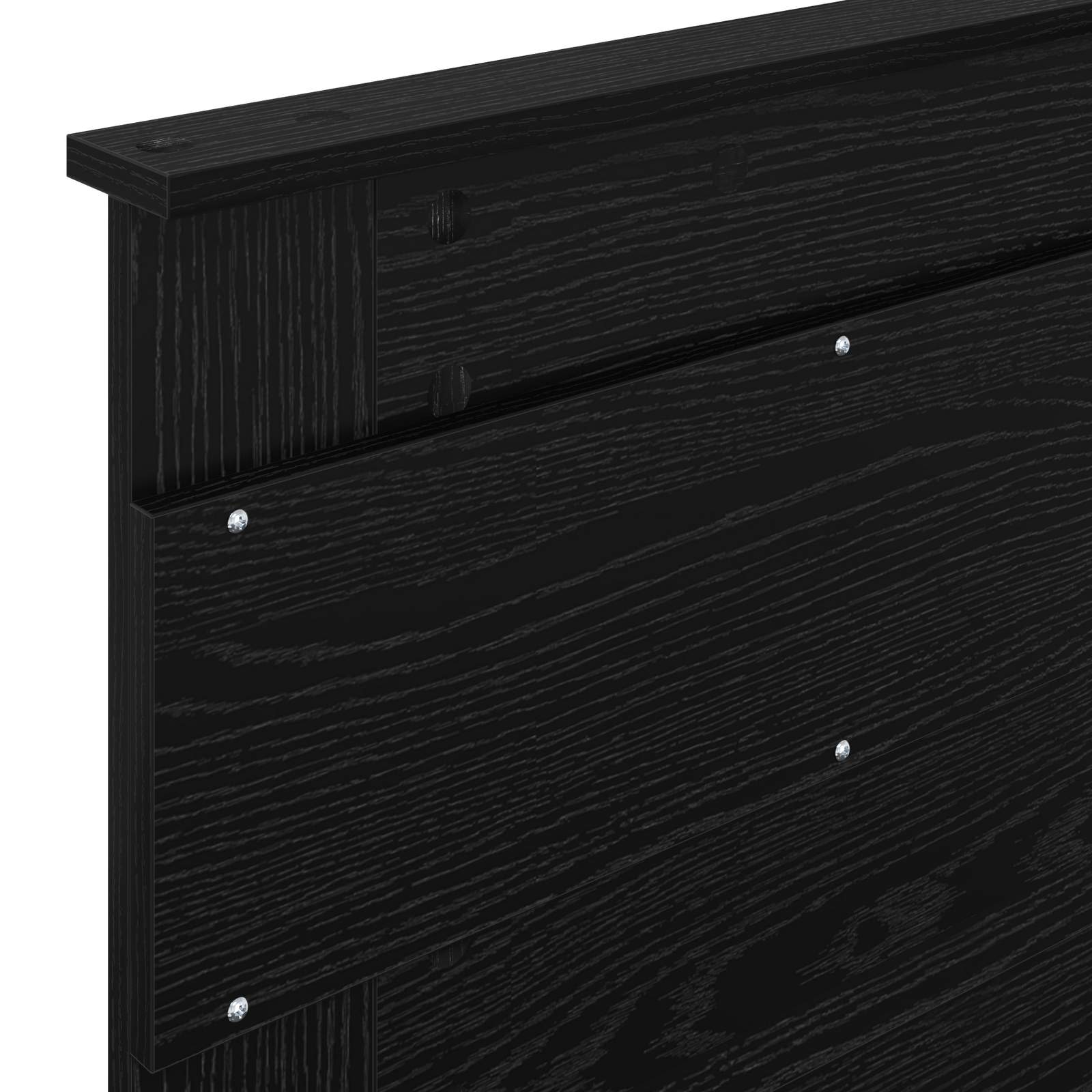 vidaXL Ramka łóżka Czarny Dąb 100 x 200 cm Materiał drewnopochodny