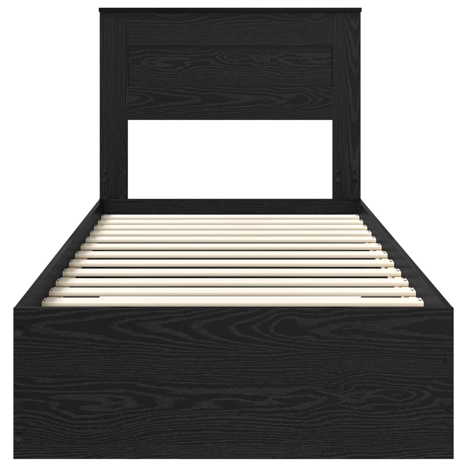 vidaXL Ramka łóżka Czarny Dąb 100 x 200 cm Materiał drewnopochodny