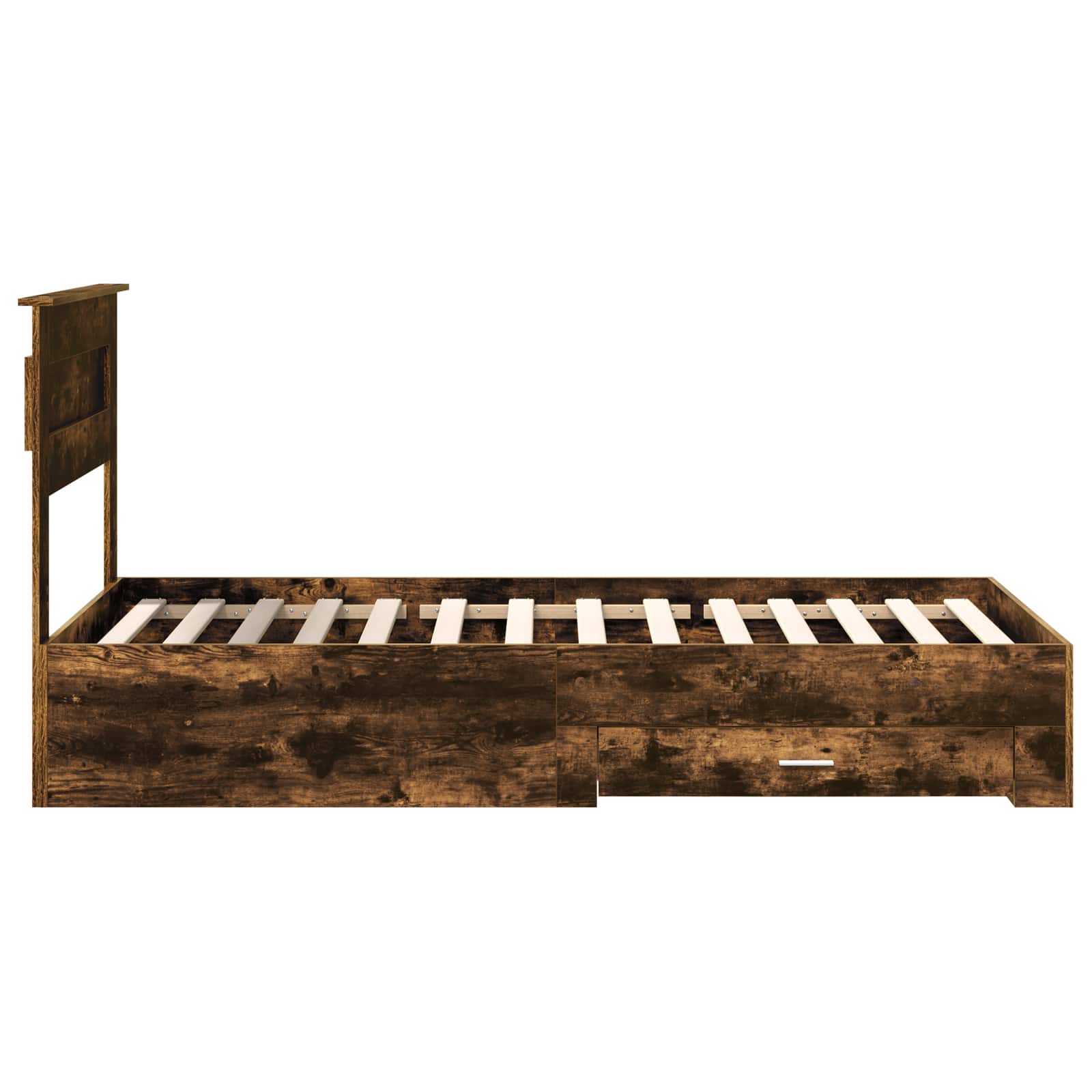 vidaXL Ramka łóżka Dąb wędzony 100 x 200 cm Materiał drewnopochodny