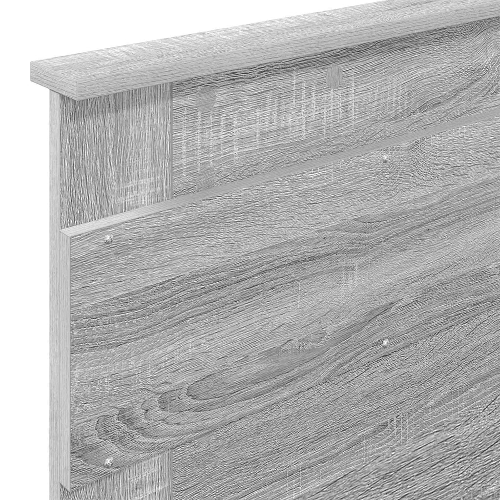 vidaXL Ramka łóżka Szary Sonoma 90 x 190 cm Materiał drewnopochodny