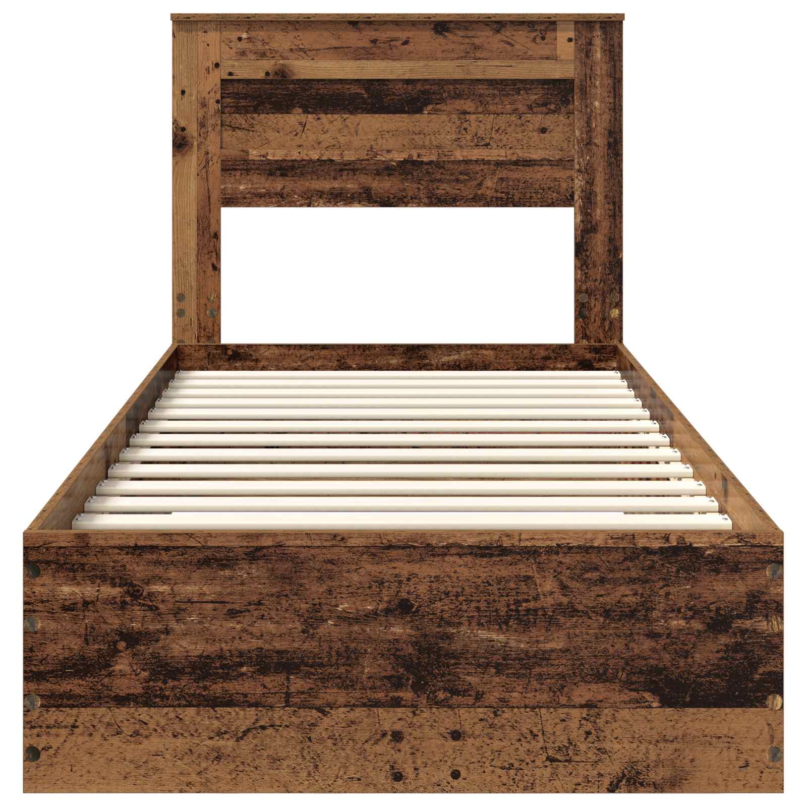 vidaXL Ramka łóżka Stare drewno 90 x 190 cm Materiał drewnopochodny
