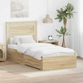vidaXL Ramka łóżka Dąb Sonoma 90 x 200 cm Materiał drewnopochodny