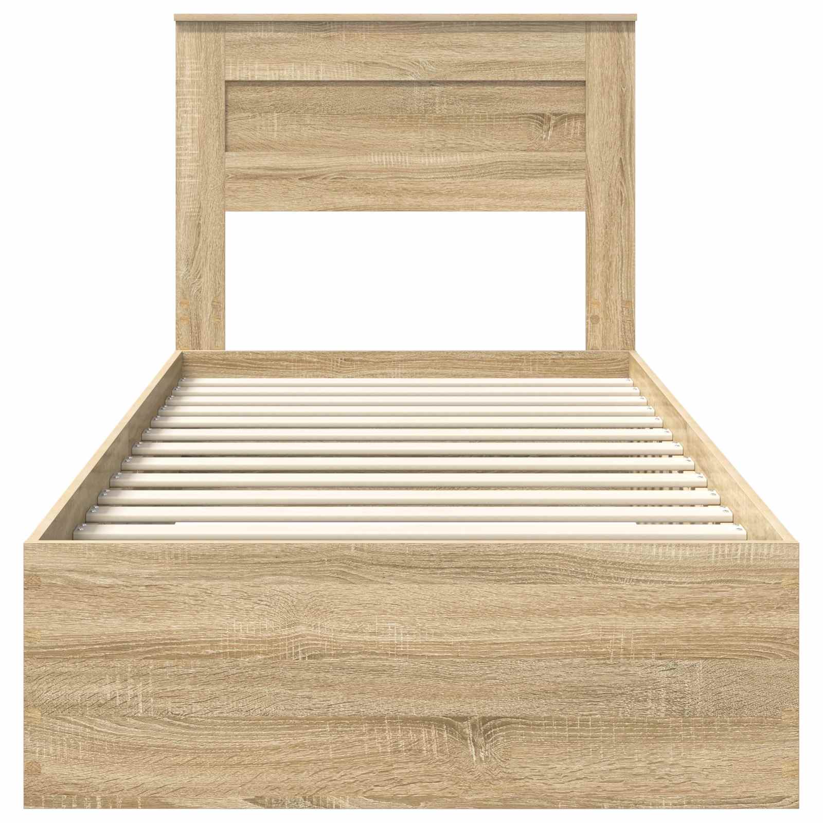 vidaXL Ramka łóżka Dąb Sonoma 90 x 200 cm Materiał drewnopochodny