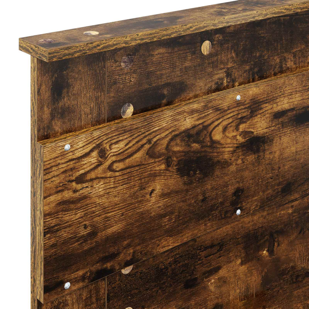 vidaXL Ramka łóżka Dąb wędzony 90 x 200 cm Materiał drewnopochodny
