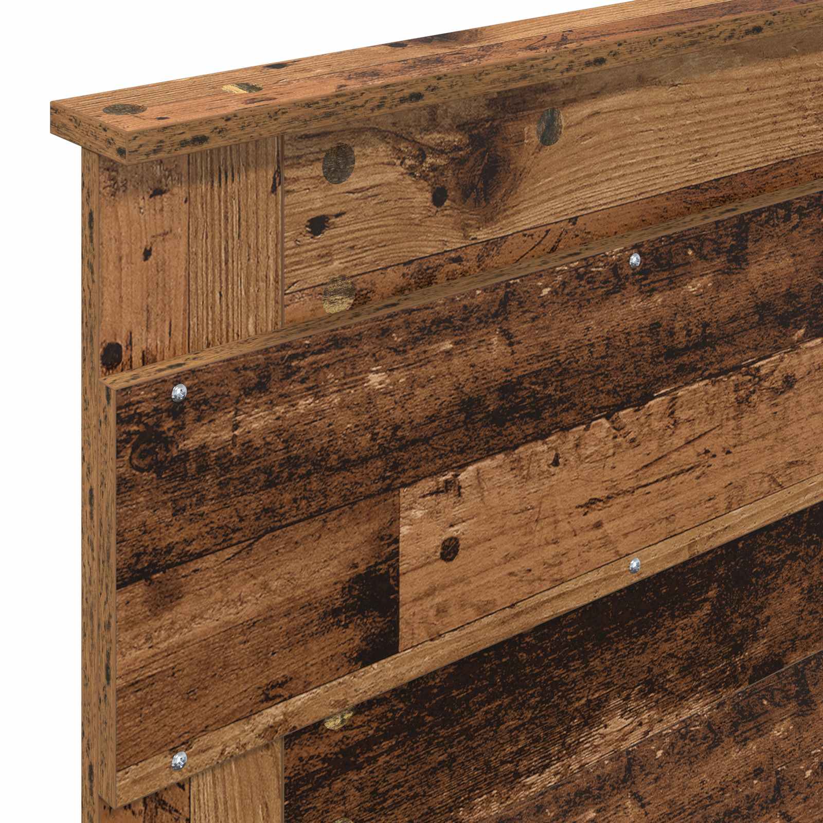 vidaXL Ramka łóżka Stare drewno 90 x 200 cm Materiał drewnopochodny