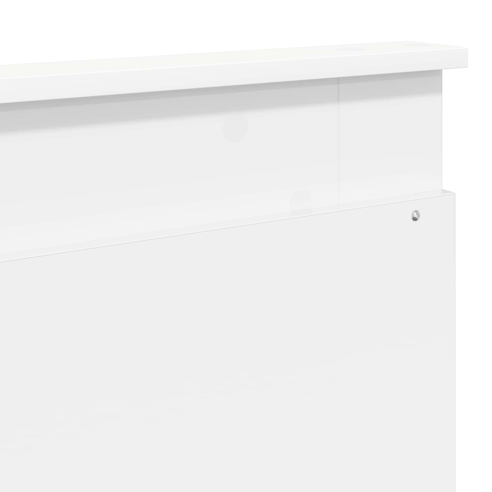 vidaXL Ramka łóżka Z zagłówkiem Biały 200 x 200 cm Lite drewno sosnowe