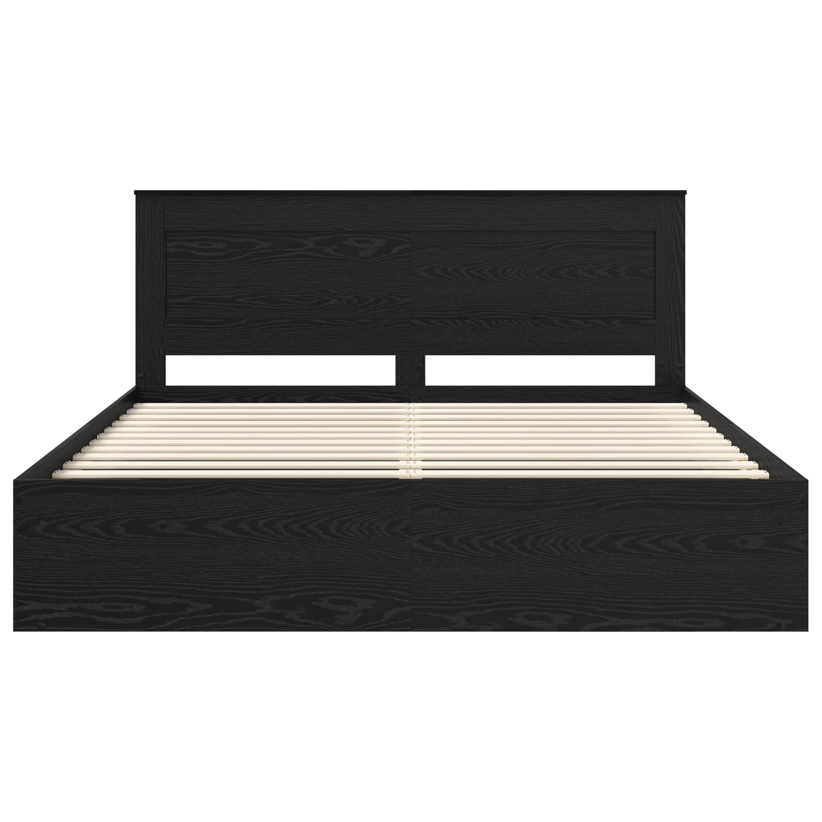vidaXL Ramka łóżka Czarny 200 x 200 cm Lite drewno sosnowe