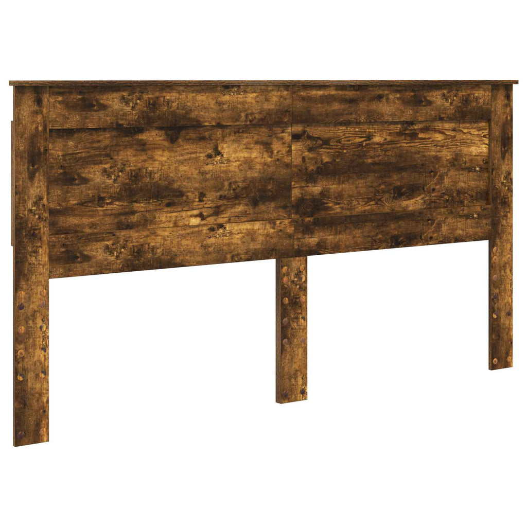 vidaXL Ramka łóżka Dąb wędzony 200 x 200 cm Lite drewno sosnowe