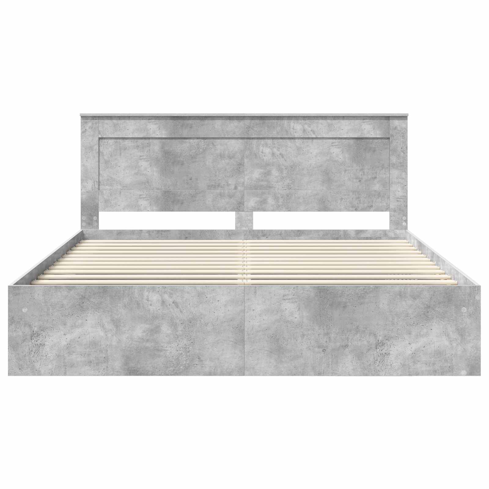 vidaXL Ramka łóżka Betonowy 180 x 200 cm Lite drewno sosnowe