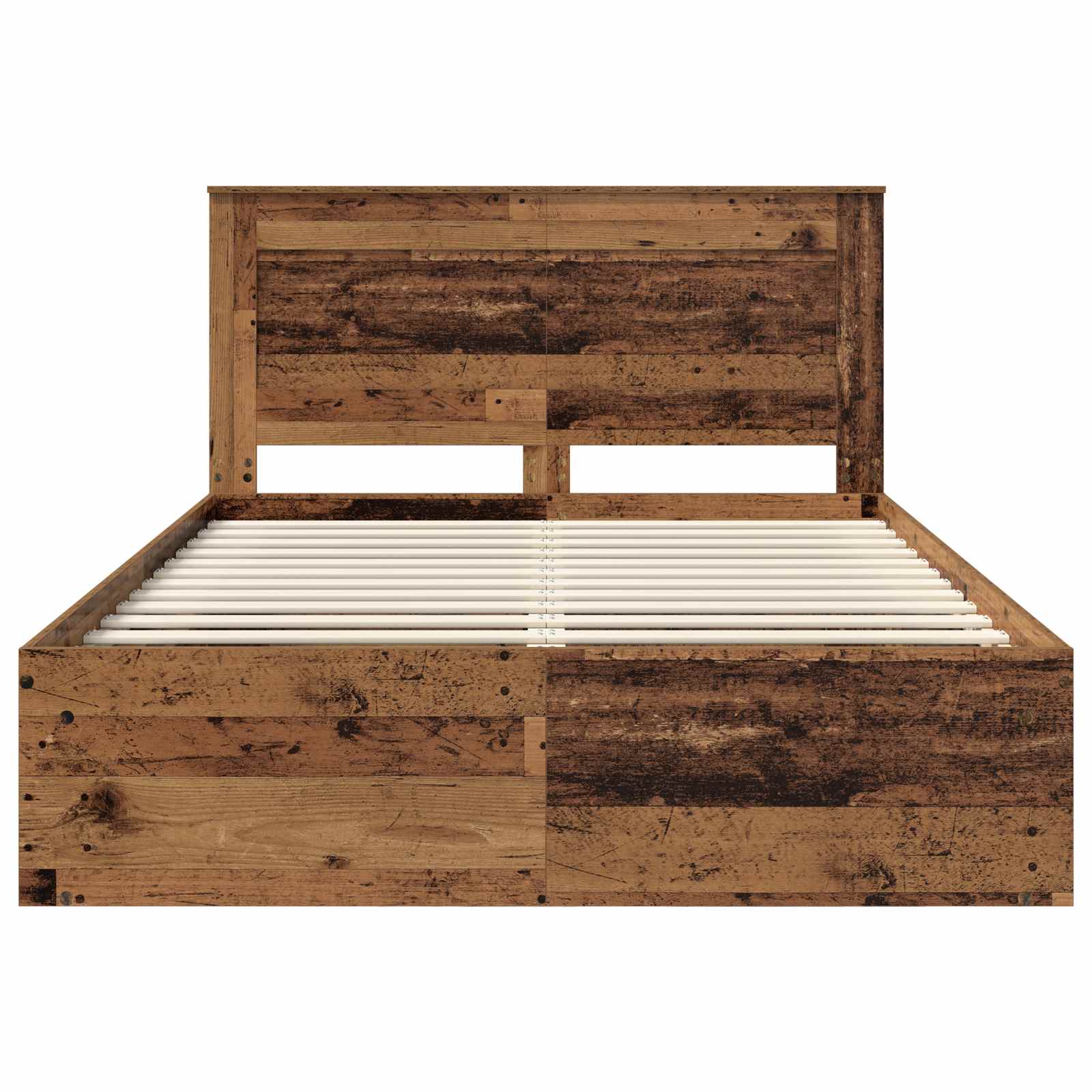 vidaXL Ramka łóżka Stare drewno 150 x 200 cm Lite drewno sosnowe