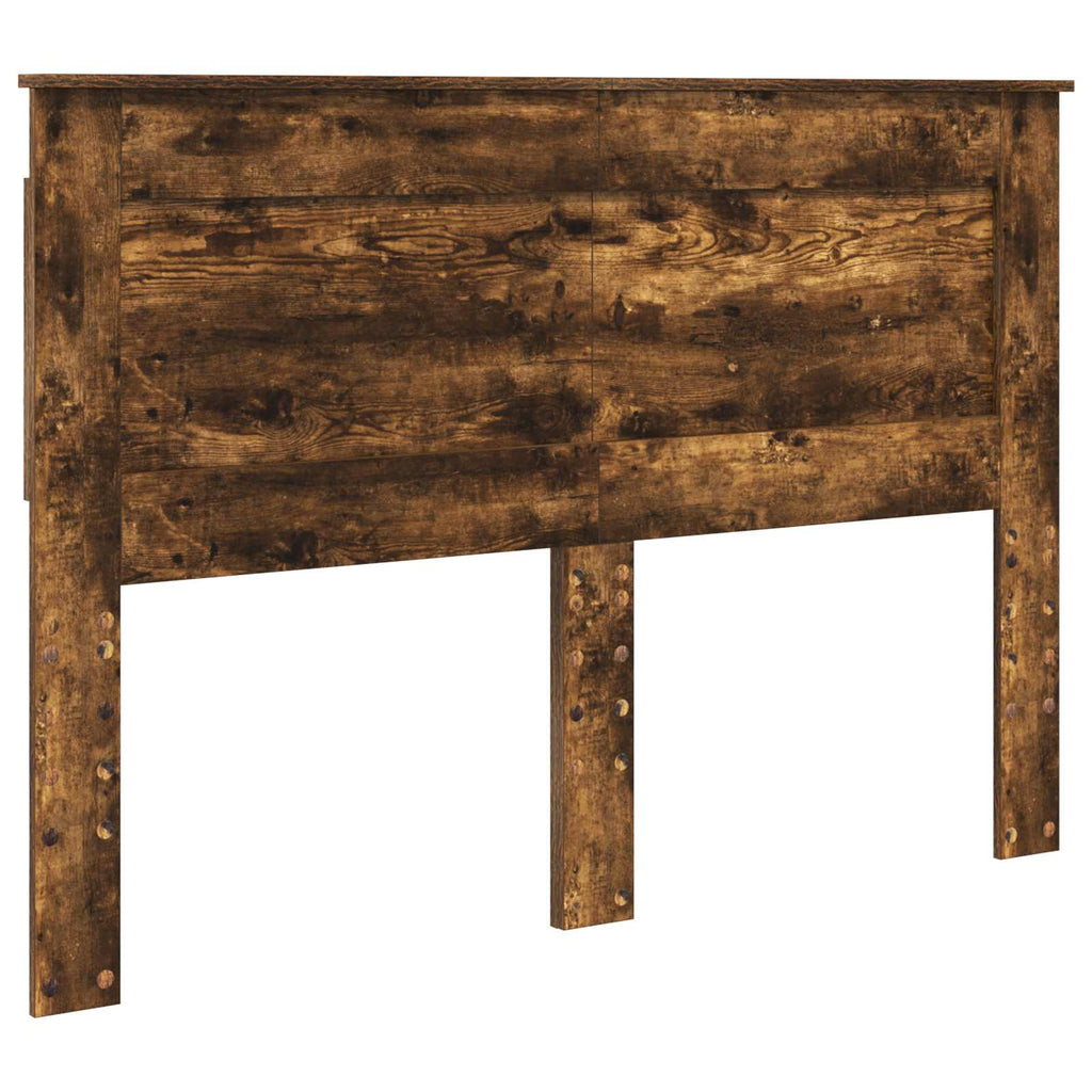 vidaXL Ramka łóżka Dąb wędzony 140 x 190 cm Lite drewno sosnowe