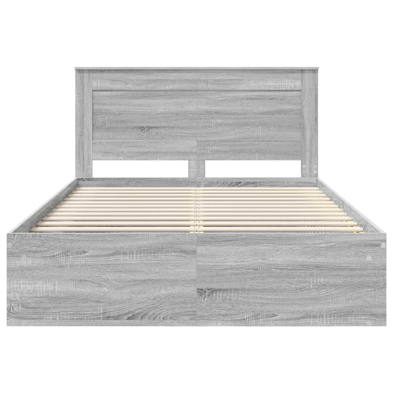 vidaXL Ramka łóżka Szary Sonoma 140 x 190 cm Lite drewno sosnowe