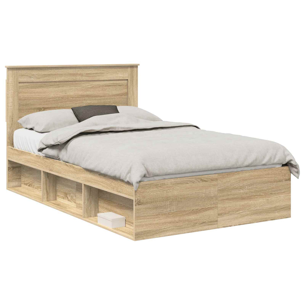 vidaXL Ramka łóżka Sonoma 120 x 190 cm Lite drewno sosnowe