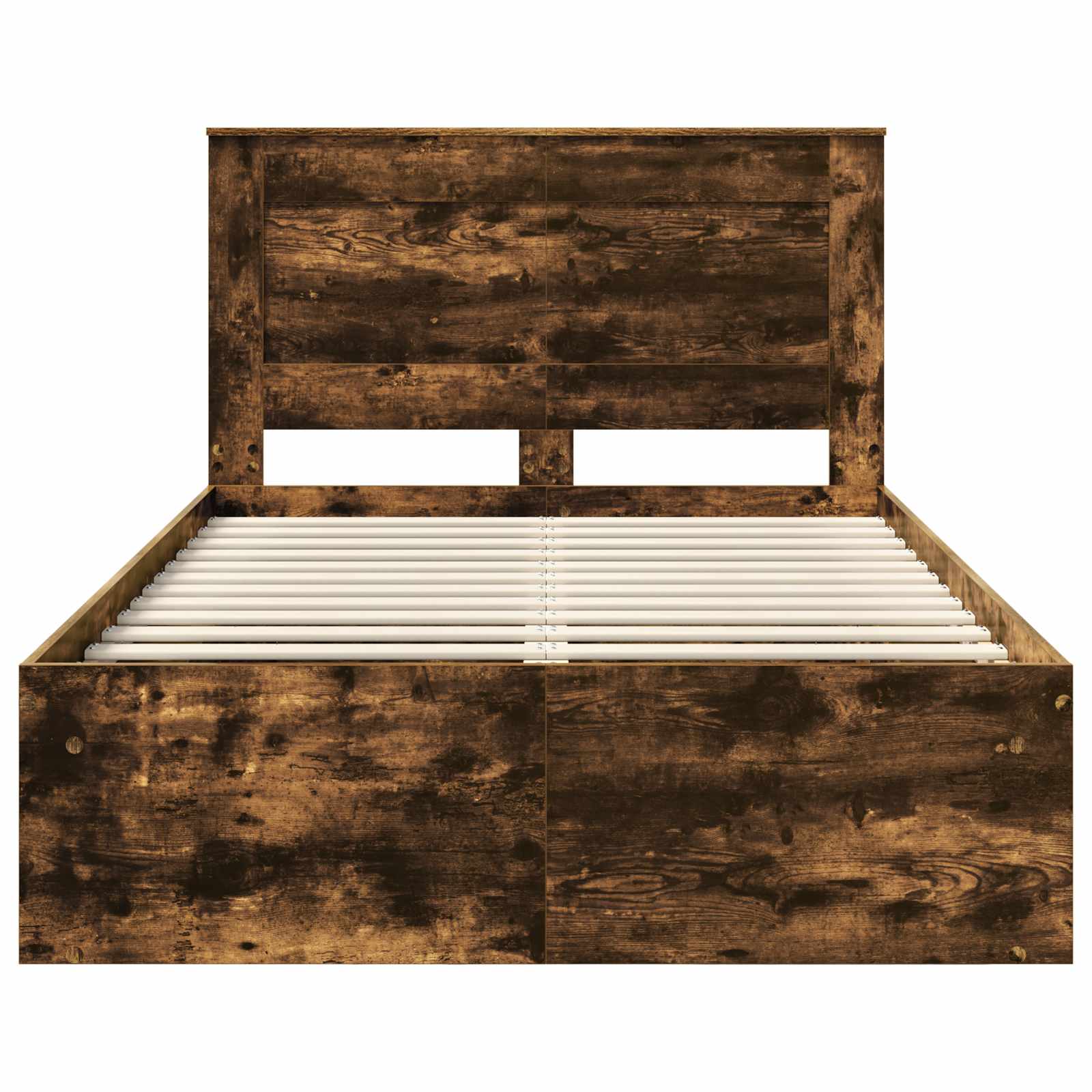 vidaXL Ramka łóżka Dąb wędzony 120 x 190 cm Lite drewno sosnowe