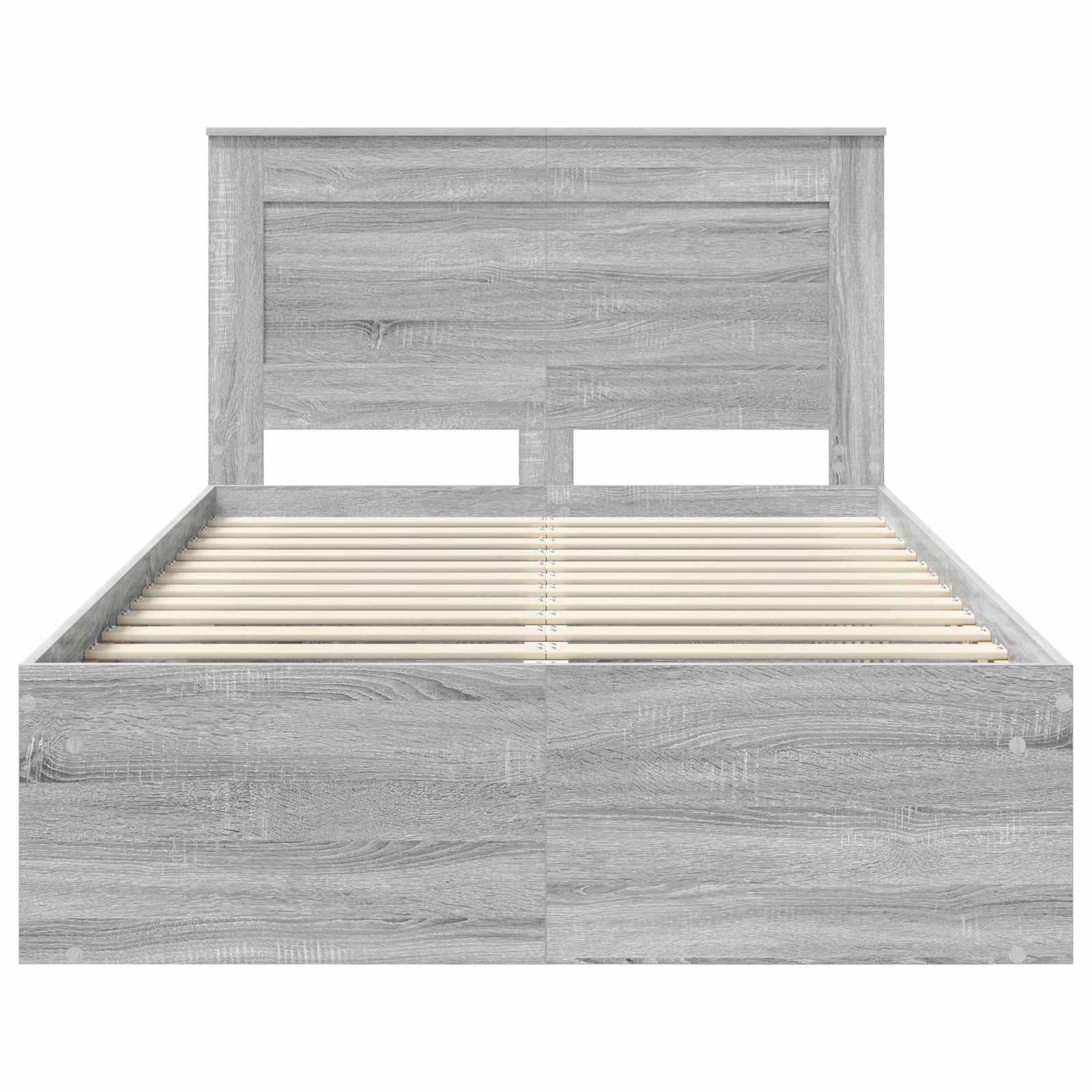 vidaXL Ramka łóżka Szary Sonoma 120 x 190 cm Lite drewno sosnowe