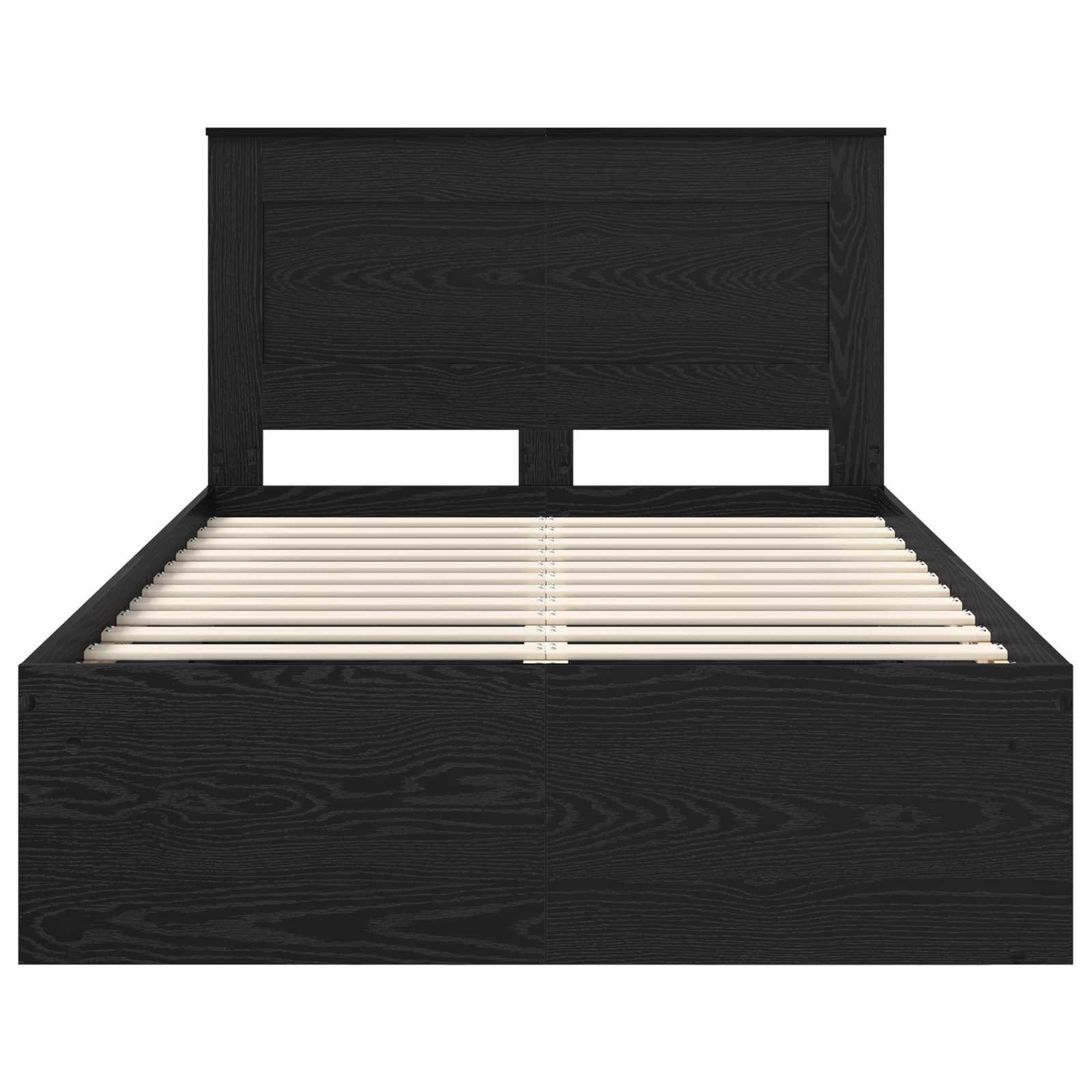 vidaXL Ramka łóżka z szufladą Czarny 120 x 190 cm Lite drewno sosnowe