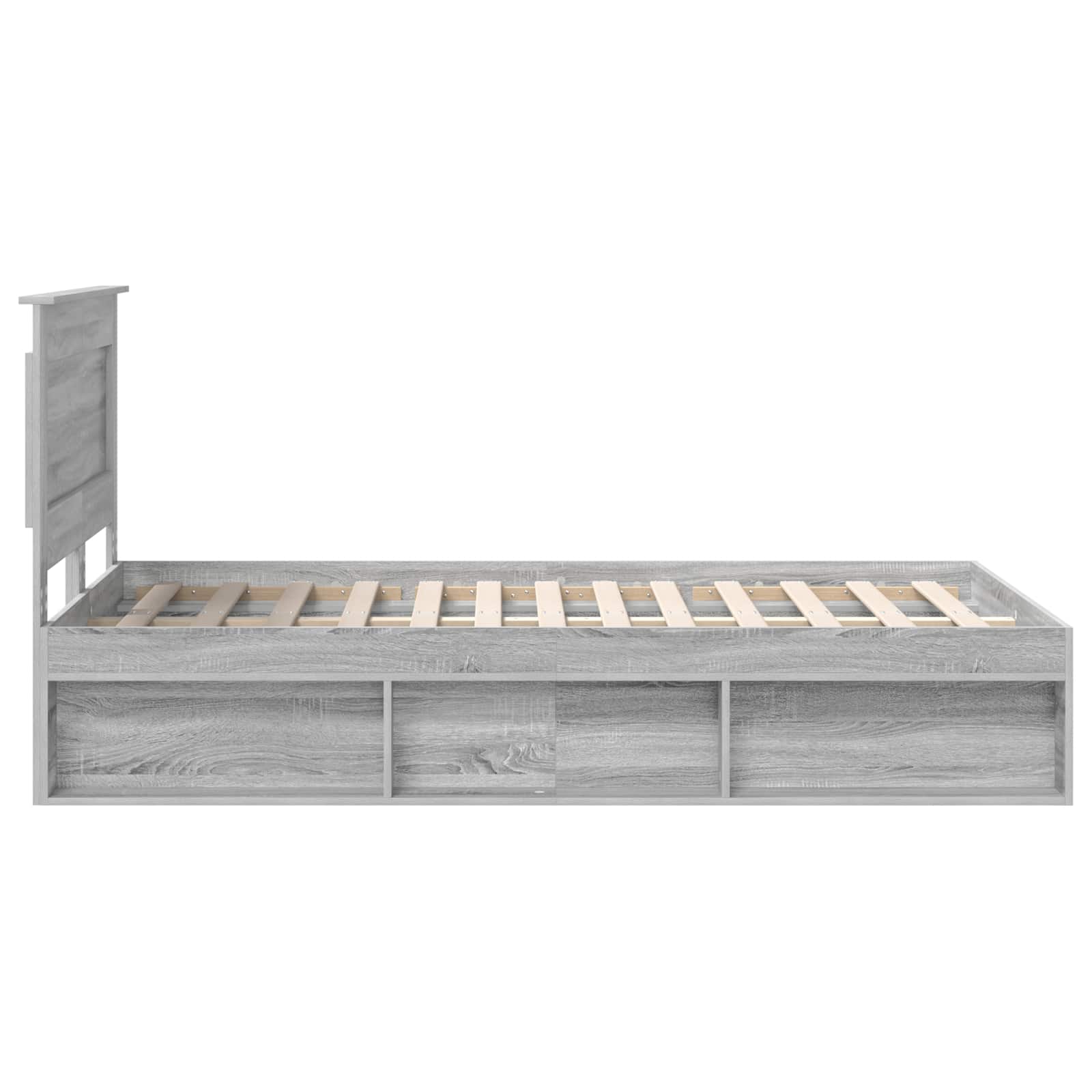 vidaXL Ramka łóżka Szary Sonoma 120 x 200 cm Lite drewno sosnowe