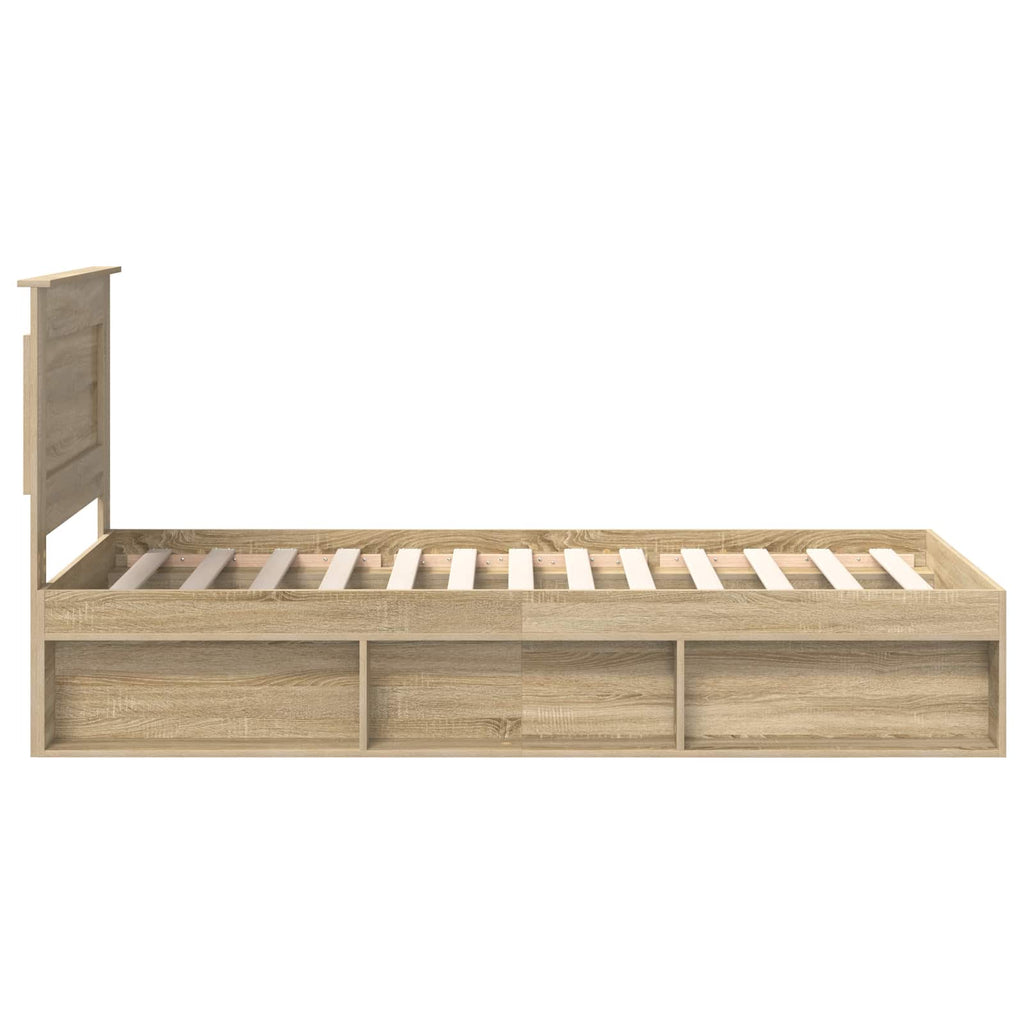 vidaXL Ramka łóżka Sonoma 100 x 200 cm Lite drewno sosnowe