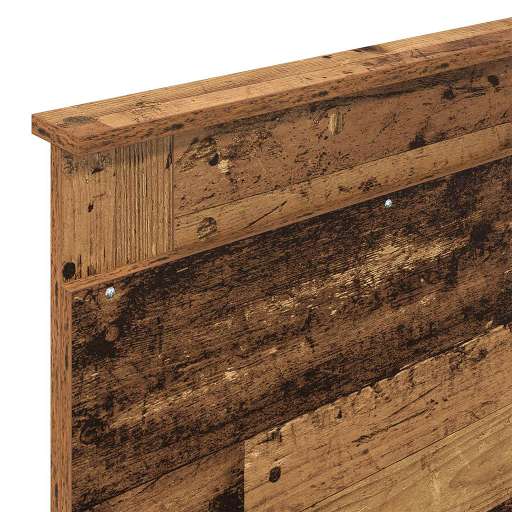 vidaXL Ramka łóżka Stare drewno 75 x 190 cm Lite drewno sosnowe